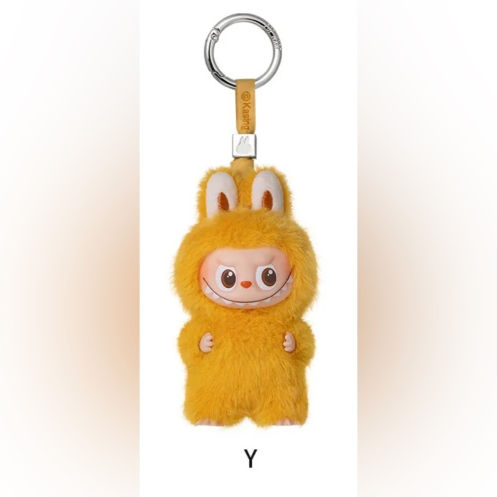 Pin for Love Series-Vinyl Plush Pendant Blind Box - Letter Y yellow Labubu